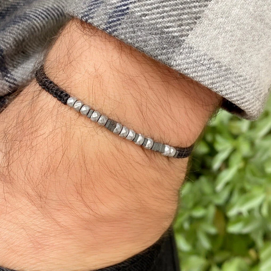 143 I Love You Hematite Bracelet