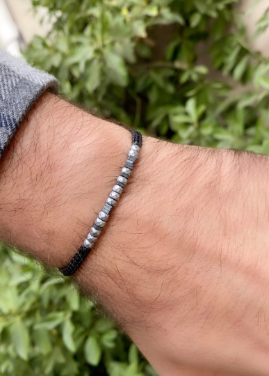143 Bracelet Hématite Je T'aime