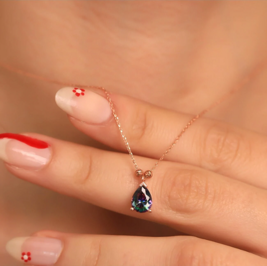 Collier Alexandrite rempli d'or rose