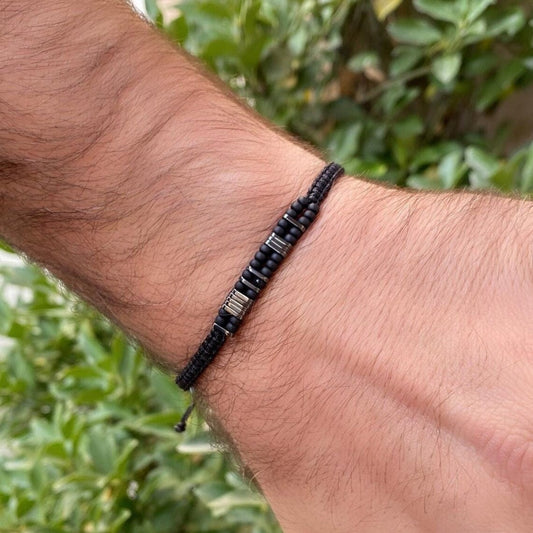 Mens Morse Code Bracelet