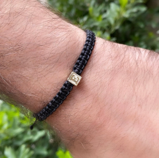 Bracelet personnalisé avec initiales gravées pour homme