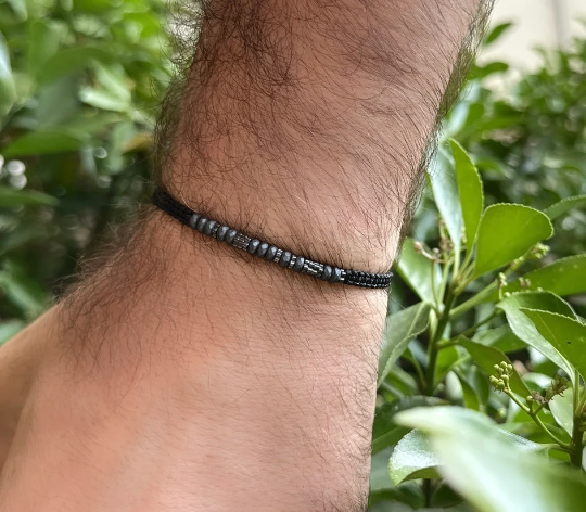 Personalisiertes Morsecode-Armband für Männer