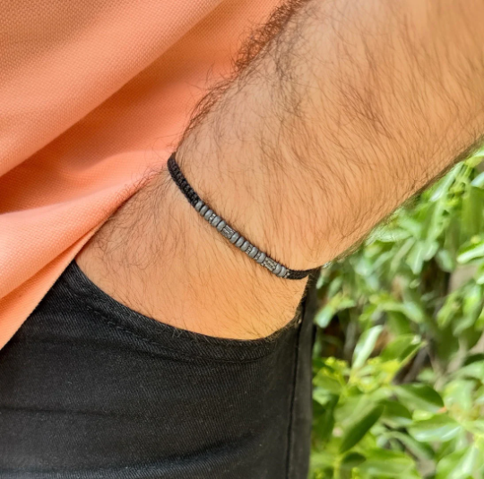 Personalisiertes Morsecode-Armband für Männer