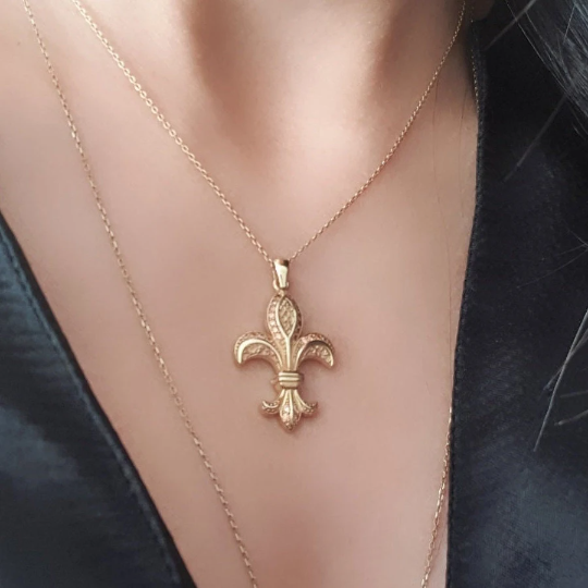 Fleur De Lis Charm Necklace