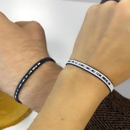 Bracelet en morse pour couple