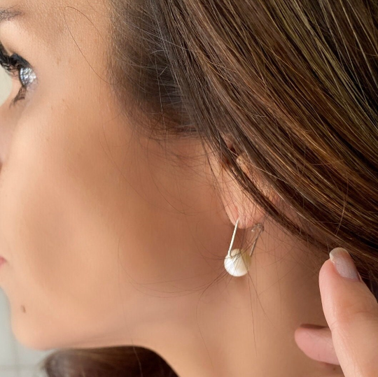 Pearl Hoop Earrings