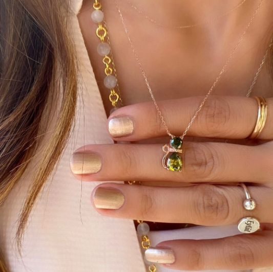 Peridot Cat Shaped Necklace