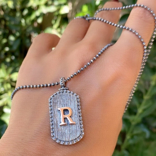 Collier personnalisé pour homme avec plaque d'identité