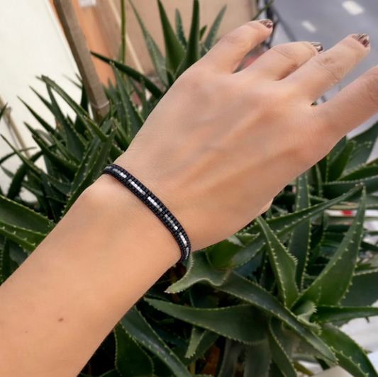 Bracelet commémoratif personnalisé en code Morse