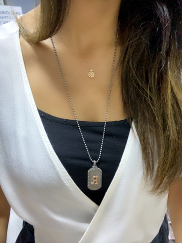 Collier personnalisé pour homme avec plaque d'identité