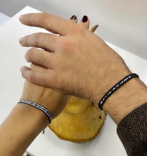 Bracelet en morse pour couple