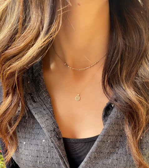 Rose Gold Morse Code Necklace
