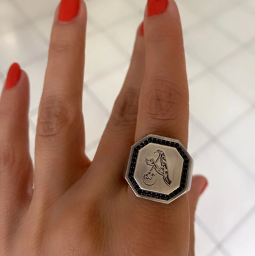 Chevalière en argent personnalisée pour homme