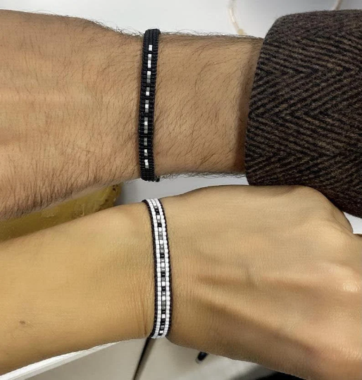 Bracelet en morse pour couple