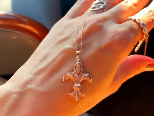 Fleur De Lis Charm Necklace