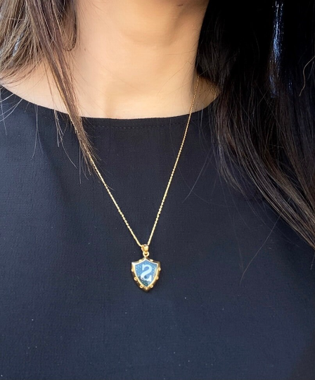 Shield Initial Necklace