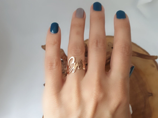 Personalisierter handgeschriebener Namensring