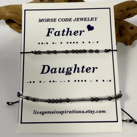 Bracelet en morse père et fille