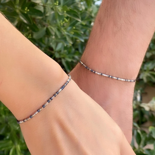 Morsecode-Armband, passendes Paar-Set