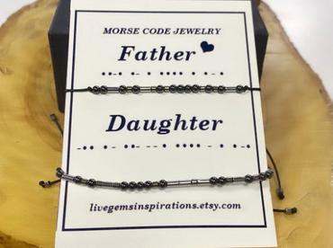 Bracelet en morse père et fille