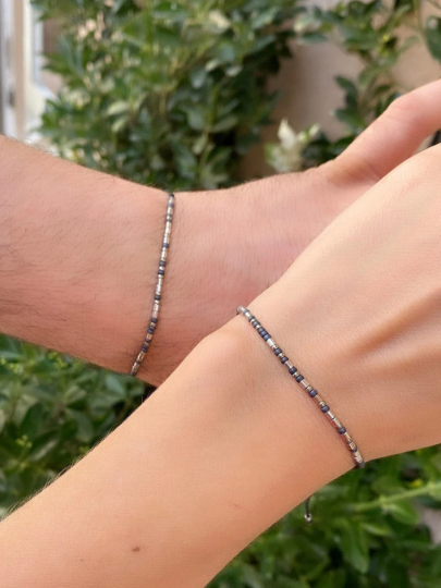 Morsecode-Armband, passendes Paar-Set