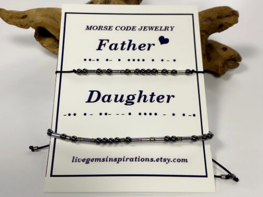 Bracelet en morse père et fille