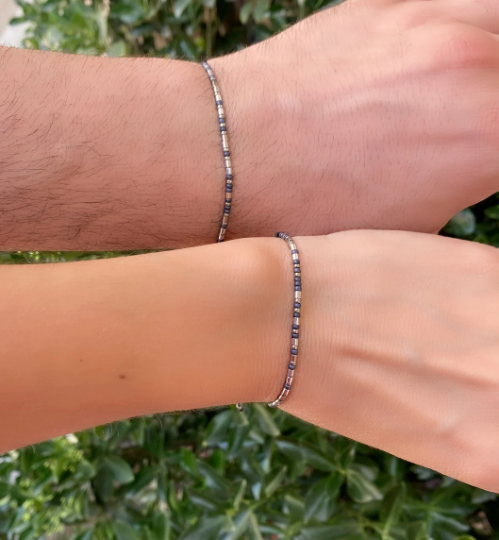 Morsecode-Armband, passendes Paar-Set