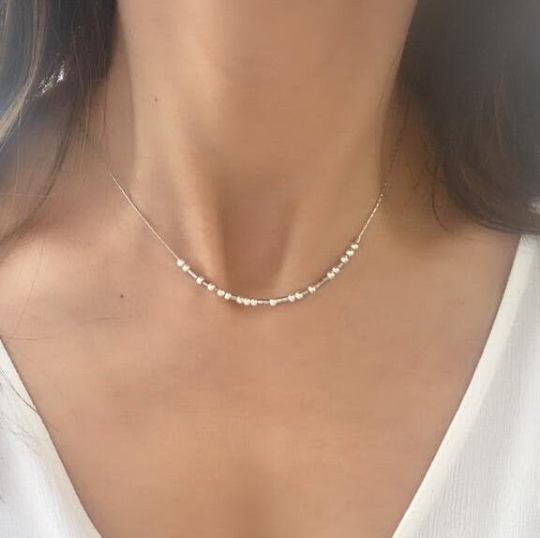 Silver Morse Code Necklace