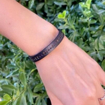 Bracelet en cuir personnalisé avec code morse