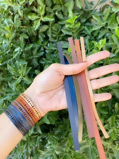 Bracelet en cuir personnalisé avec code morse