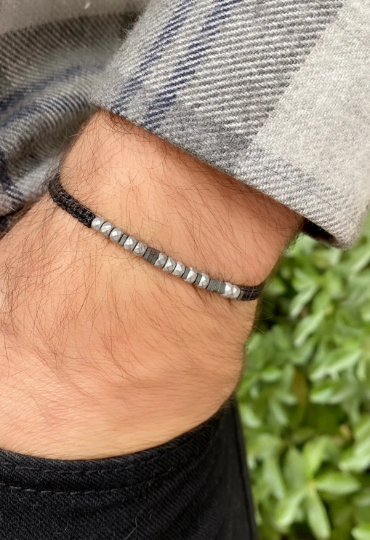 143 I Love You Hematite Morse Code Bracelet – LiveGemss
